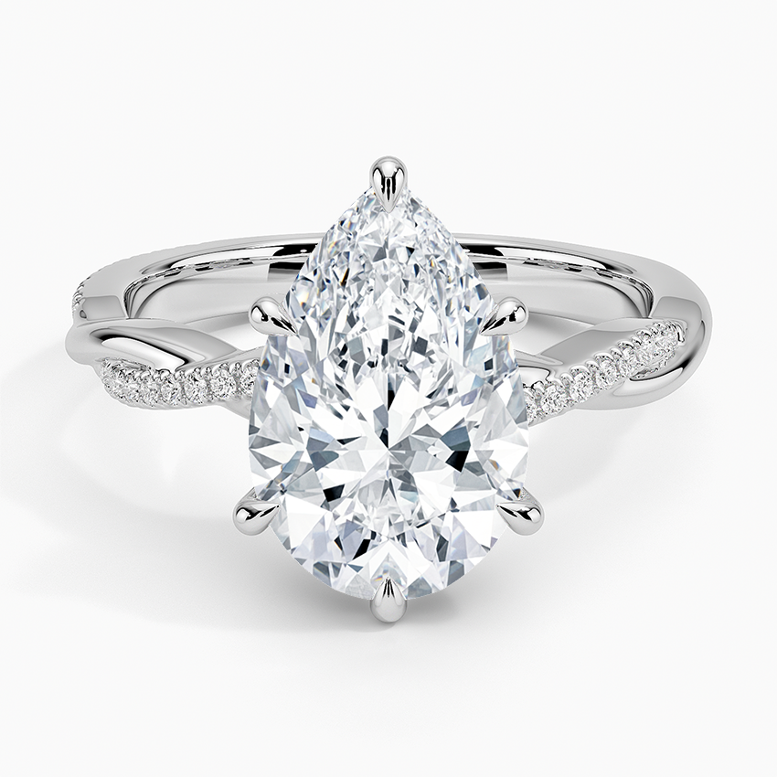 ecomposer-view with diamond shape-pear,ecomposer-size-3-ct,ecomposer-metal type-white-gold-18k