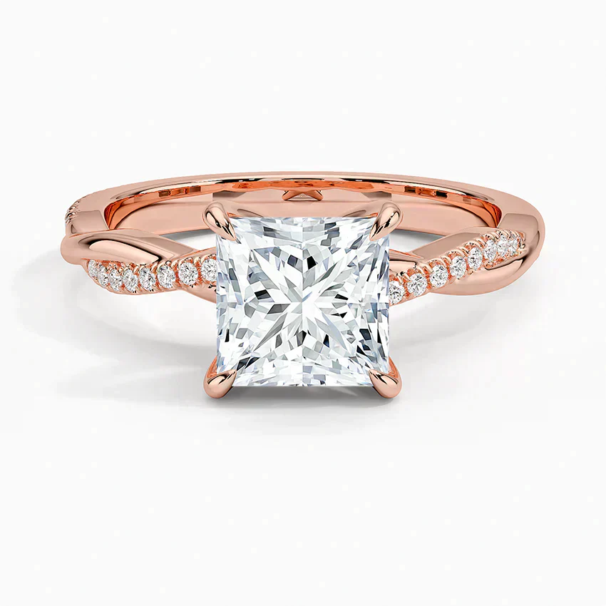 ecomposer-view with diamond shape-princess,ecomposer-size-1.5-ct,ecomposer-metal type-rose-gold-18k