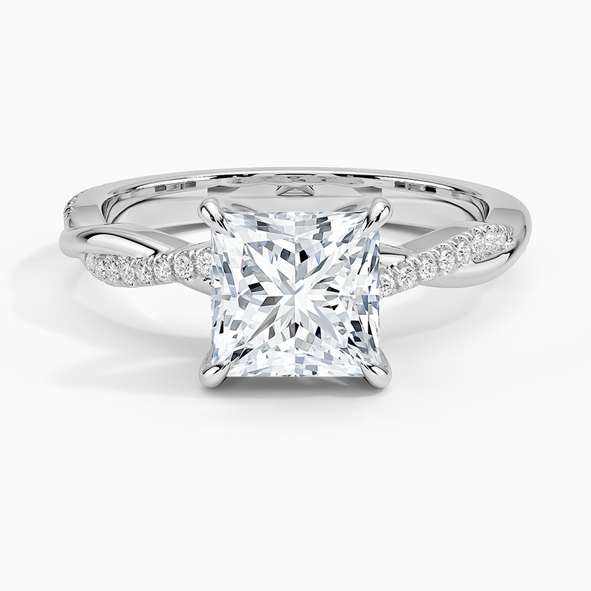 ecomposer-view with diamond shape-princess,ecomposer-size-1.5-ct,ecomposer-metal type-white-gold-18k