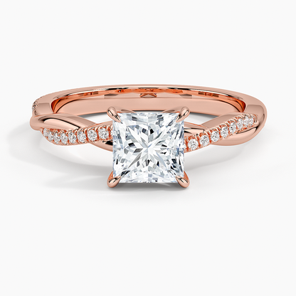 ecomposer-metal type-rose-gold-18K,ecomposer-ring setting-twisted