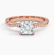 ecomposer-view with diamond shape-princess,ecomposer-size-1-ct,ecomposer-metal type-rose-gold-18k