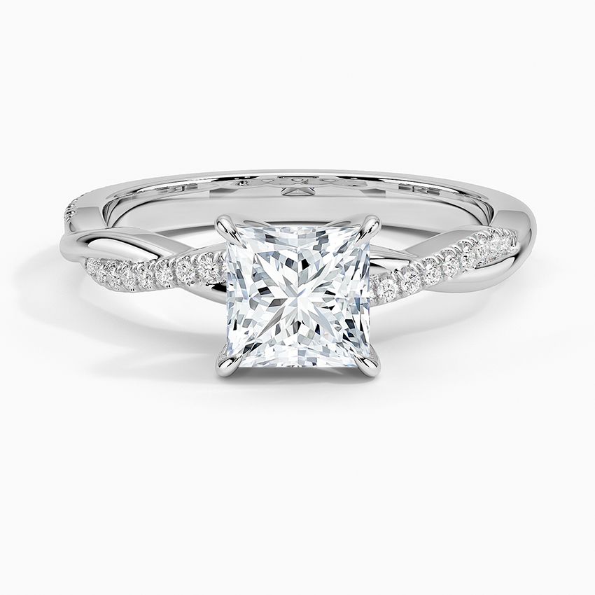 ecomposer-view with diamond shape-princess,ecomposer-size-1-ct,ecomposer-metal type-white-gold-18k