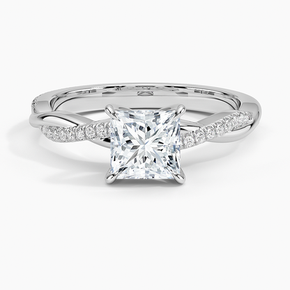 ecomposer-view with diamond shape-princess,ecomposer-size-1-ct,ecomposer-metal type-white-gold-18k