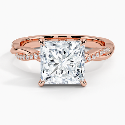 ecomposer-metal type-rose-gold-18K,ecomposer-ring setting-twisted