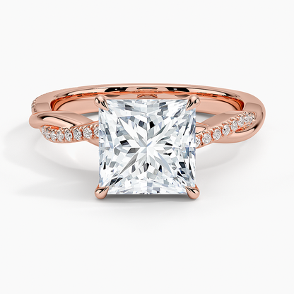 ecomposer-view with diamond shape-princess,ecomposer-size-2-ct,ecomposer-metal type-rose-gold-18k