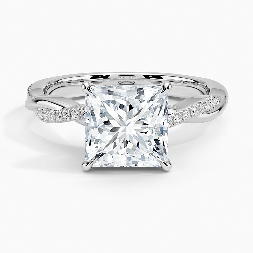 ecomposer-view with diamond shape-princess,ecomposer-size-2-ct,ecomposer-metal type-white-gold-18k