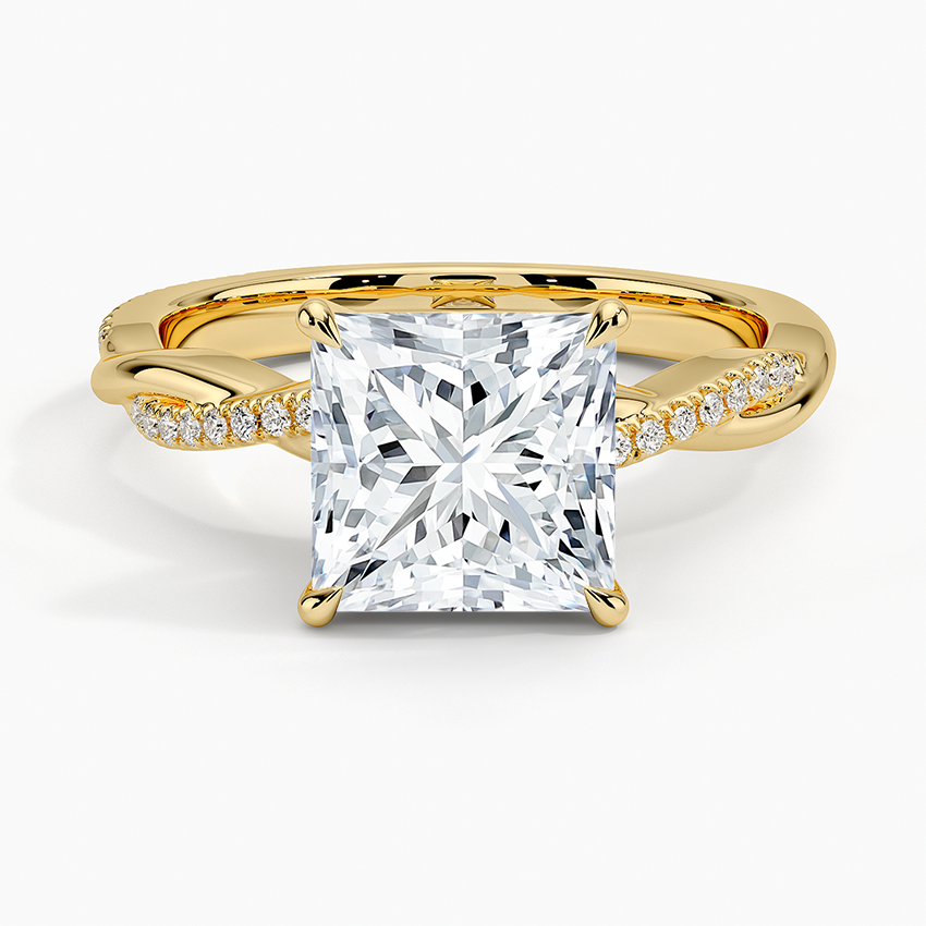 ecomposer-view with diamond shape-princess,ecomposer-size-2-ct,ecomposer-metal type-yellow-gold-18k