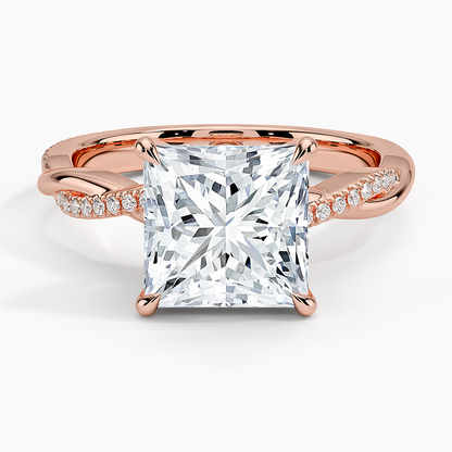 ecomposer-view with diamond shape-princess,ecomposer-size-3-ct,ecomposer-metal type-rose-gold-18k