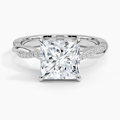 ecomposer-view with diamond shape-princess,ecomposer-size-3-ct,ecomposer-metal type-white-gold-18k