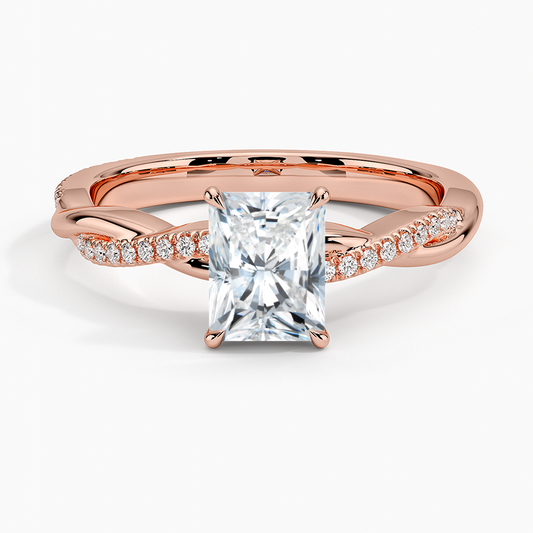 ecomposer-view with diamond shape-radiant,ecomposer-size-1-ct,ecomposer-metal type-rose-gold-18k