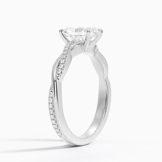 ecomposer-view with diamond shape-radiant,ecomposer-size-1-ct,ecomposer-metal type-white-gold-18k