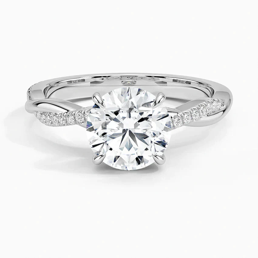 ecomposer-view with diamond shape-round,ecomposer-size-1.5-ct,ecomposer-metal type-white-gold-18k