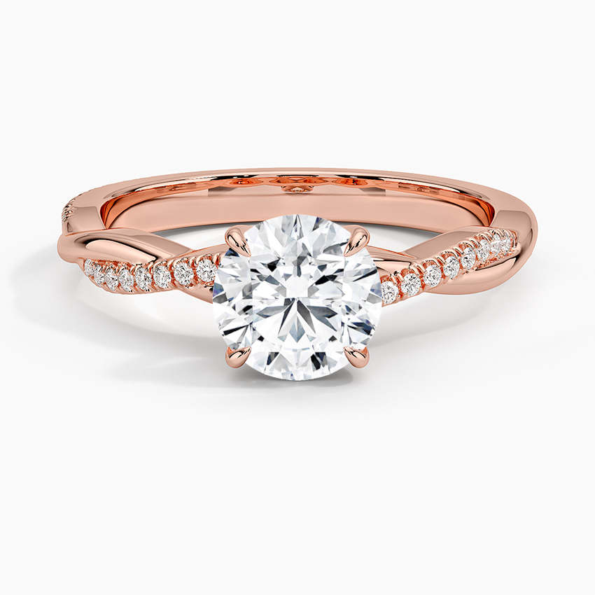 ecomposer-view with diamond shape-round,ecomposer-size-1-ct,ecomposer-metal type-rose-gold-18k