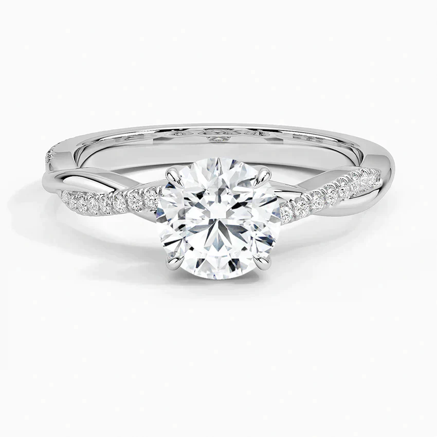 ecomposer-view with diamond shape-round,ecomposer-size-1-ct,ecomposer-metal type-white-gold-18k