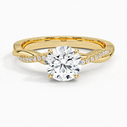 ecomposer-view with diamond shape-round,ecomposer-size-1-ct,ecomposer-metal type-yellow-gold-18k
