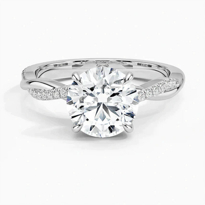 ecomposer-view with diamond shape-round,ecomposer-size-2-ct,ecomposer-metal type-white-gold-18k