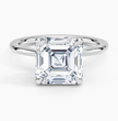 ecomposer-view with diamond shape-asscher, ecomposer-metal type-white-gold-18k