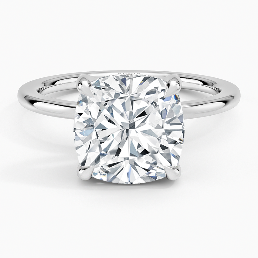 ecomposer-view with diamond shape-cushion, ecomposer-metal type-white-gold-18k