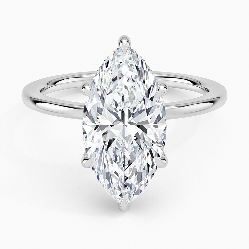 ecomposer-view with diamond shape-marquise, ecomposer-metal type-white-gold-18k
