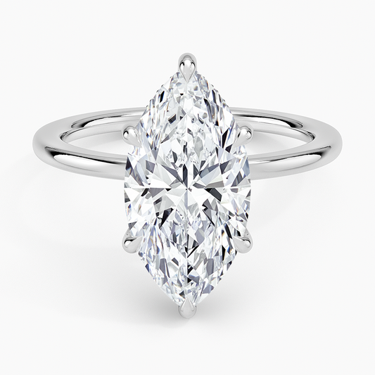 ecomposer-view with diamond shape-marquise, ecomposer-metal type-white-gold-18k