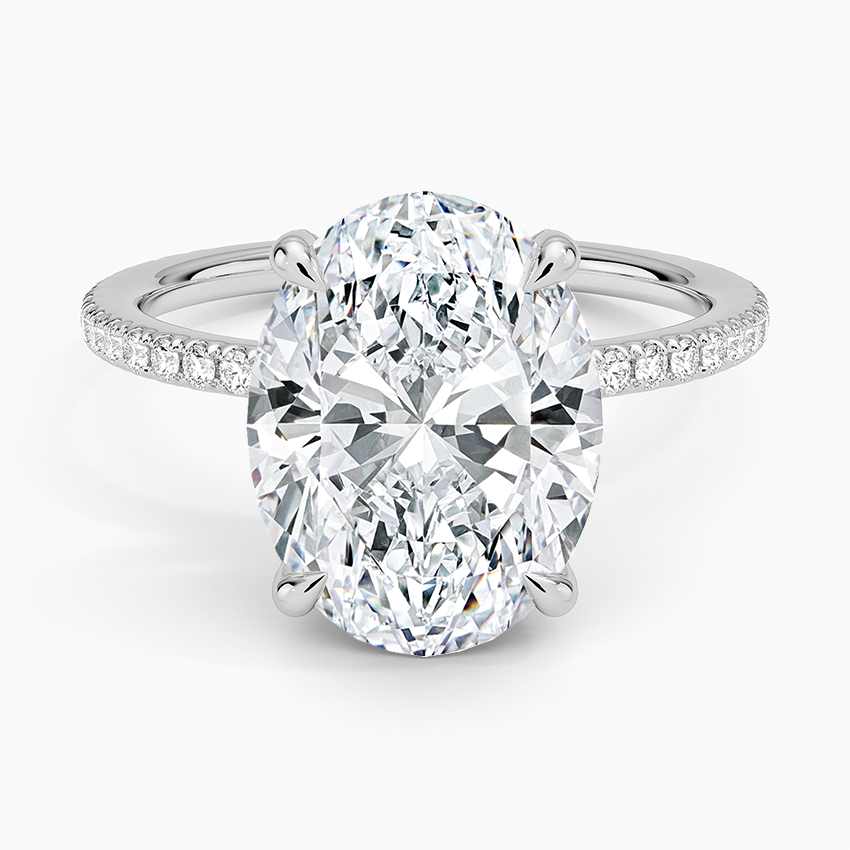 ecomposer-view with diamond shape-oval, ecomposer-metal type-white-gold-18k