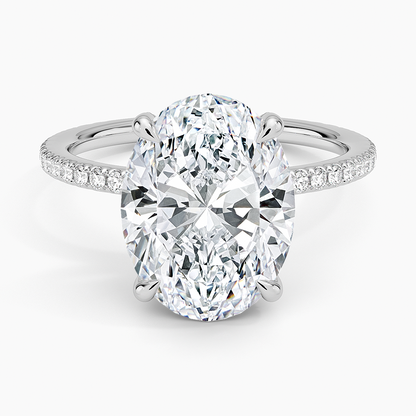 ecomposer-view with diamond shape-oval, ecomposer-metal type-white-gold-18k