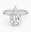 ecomposer-view with diamond shape-pear, ecomposer-metal type-white-gold-18k