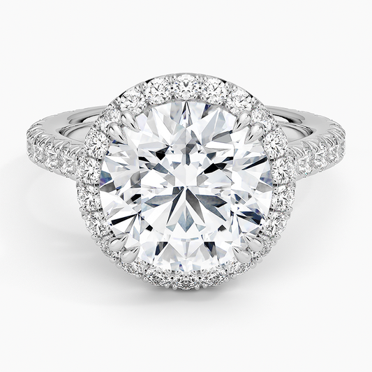 ecomposer-view with diamond shape-round, ecomposer-metal type-white-gold-18k