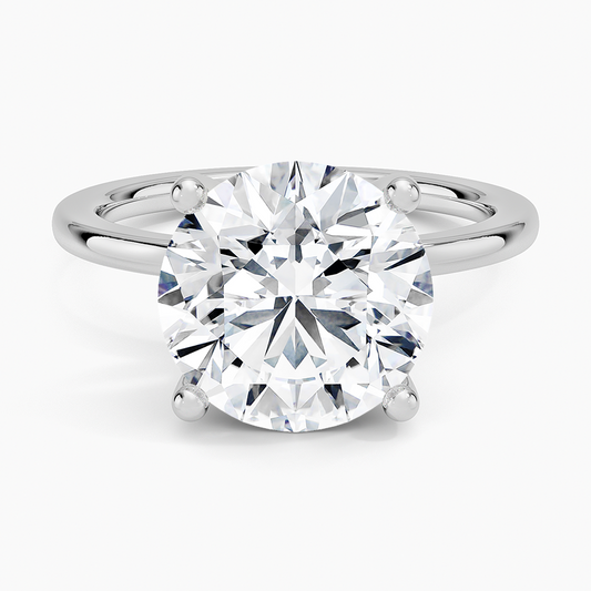 ecomposer-view with diamond shape-round, ecomposer-metal type-white-gold-18k