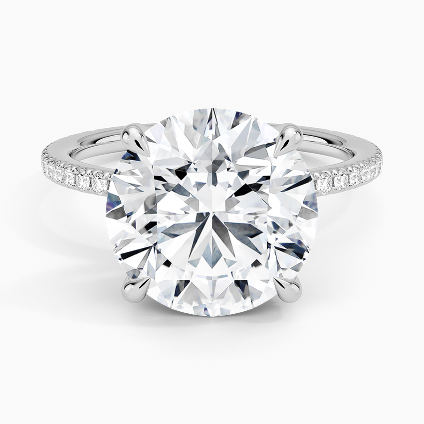 ecomposer-view with diamond shape-round, ecomposer-metal type-white-gold-18k