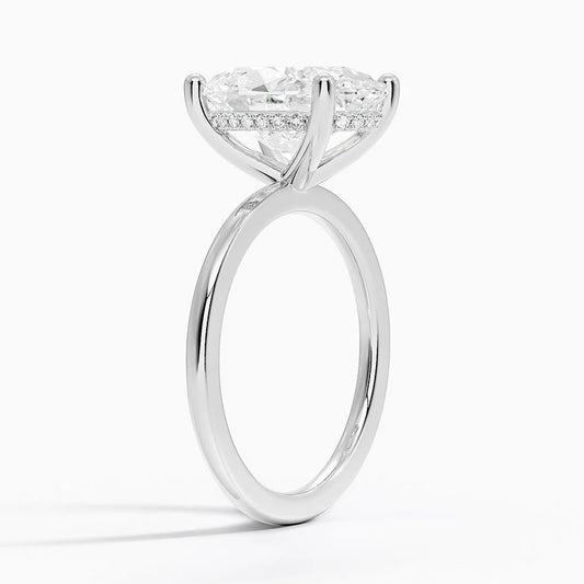 ecomposer-view with diamond shape-oval, ecomposer-metal type-white-gold-18k