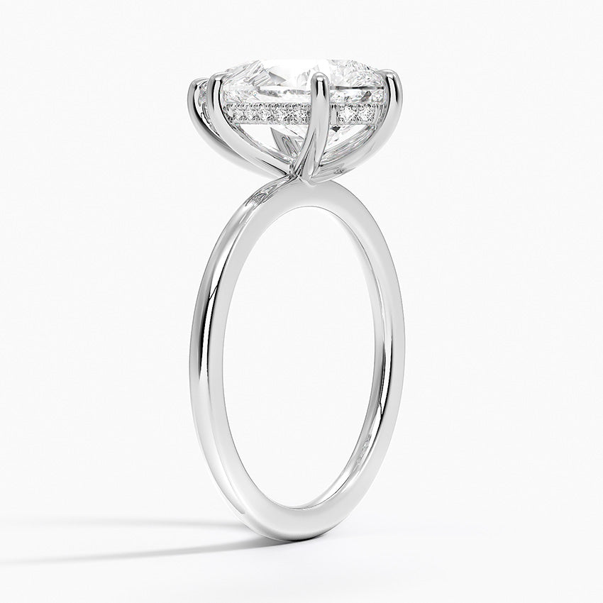 ecomposer-view with diamond shape-pear, ecomposer-metal type-white-gold-18k