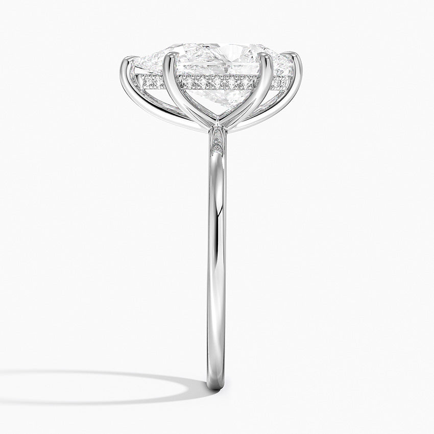 ecomposer-view with diamond shape-pear, ecomposer-metal type-white-gold-18k