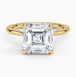 ecomposer-view with diamond shape-asscher, ecomposer-metal type-yellow-gold-18k