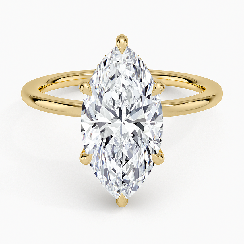 ecomposer-view with diamond shape-marquise, ecomposer-metal type-yellow-gold-18k