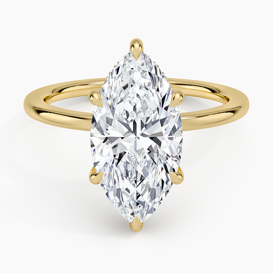 ecomposer-view with diamond shape-marquise, ecomposer-metal type-yellow-gold-18k