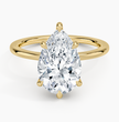 ecomposer-view with diamond shape-pear, ecomposer-metal type-yellow-gold-18k