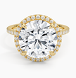 ecomposer-view with diamond shape-round, ecomposer-metal type-yellow-gold-18k