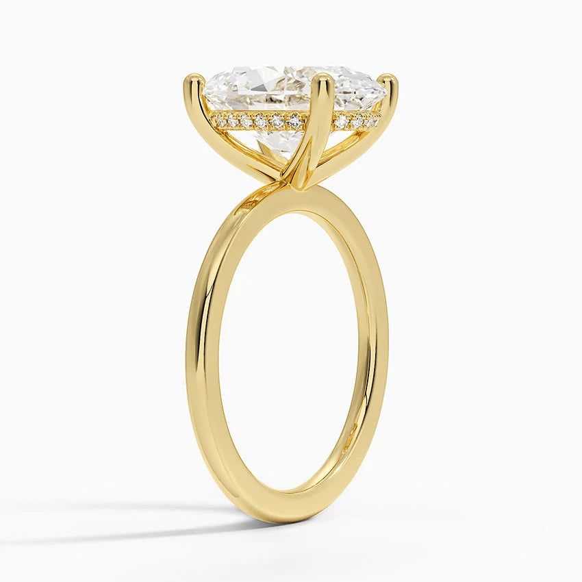 ecomposer-view with diamond shape-oval, ecomposer-metal type-yellow-gold-18k