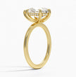 ecomposer-view with diamond shape-pear, ecomposer-metal type-yellow-gold-18k
