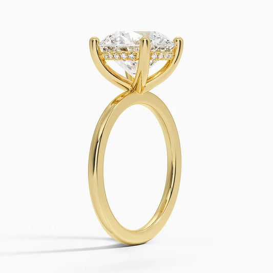 ecomposer-view with diamond shape-round, ecomposer-metal type-yellow-gold-18k